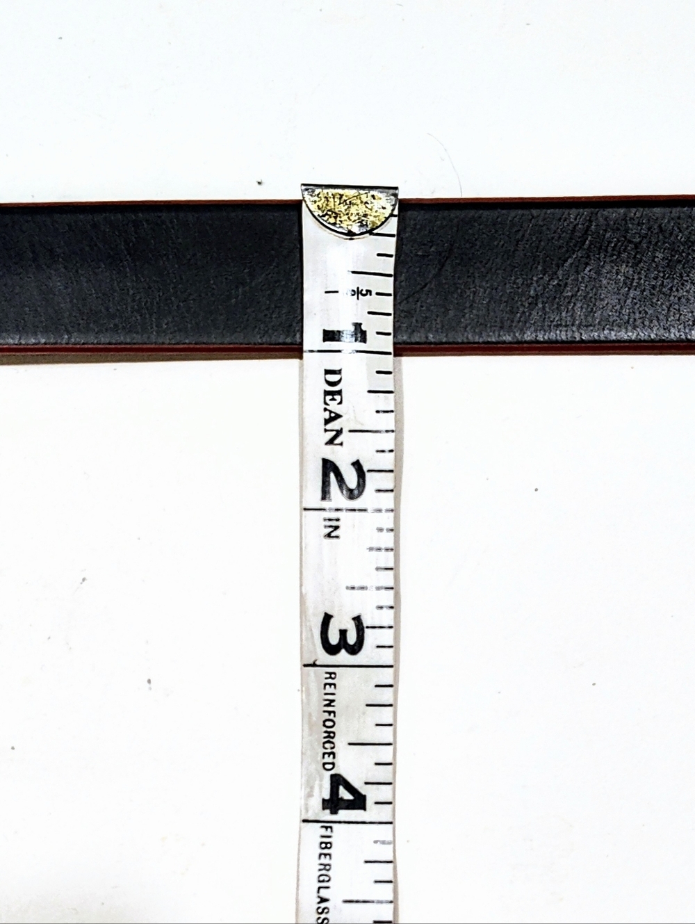 Delta Airlines Black Leather Belt with Red Edge Size M Medium 30½-33 Gold Buckle - Picture 6 of 11